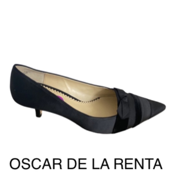 OSCAR DE LA RENTA BLACK SUEDE SHOES - Picture 10 of 10